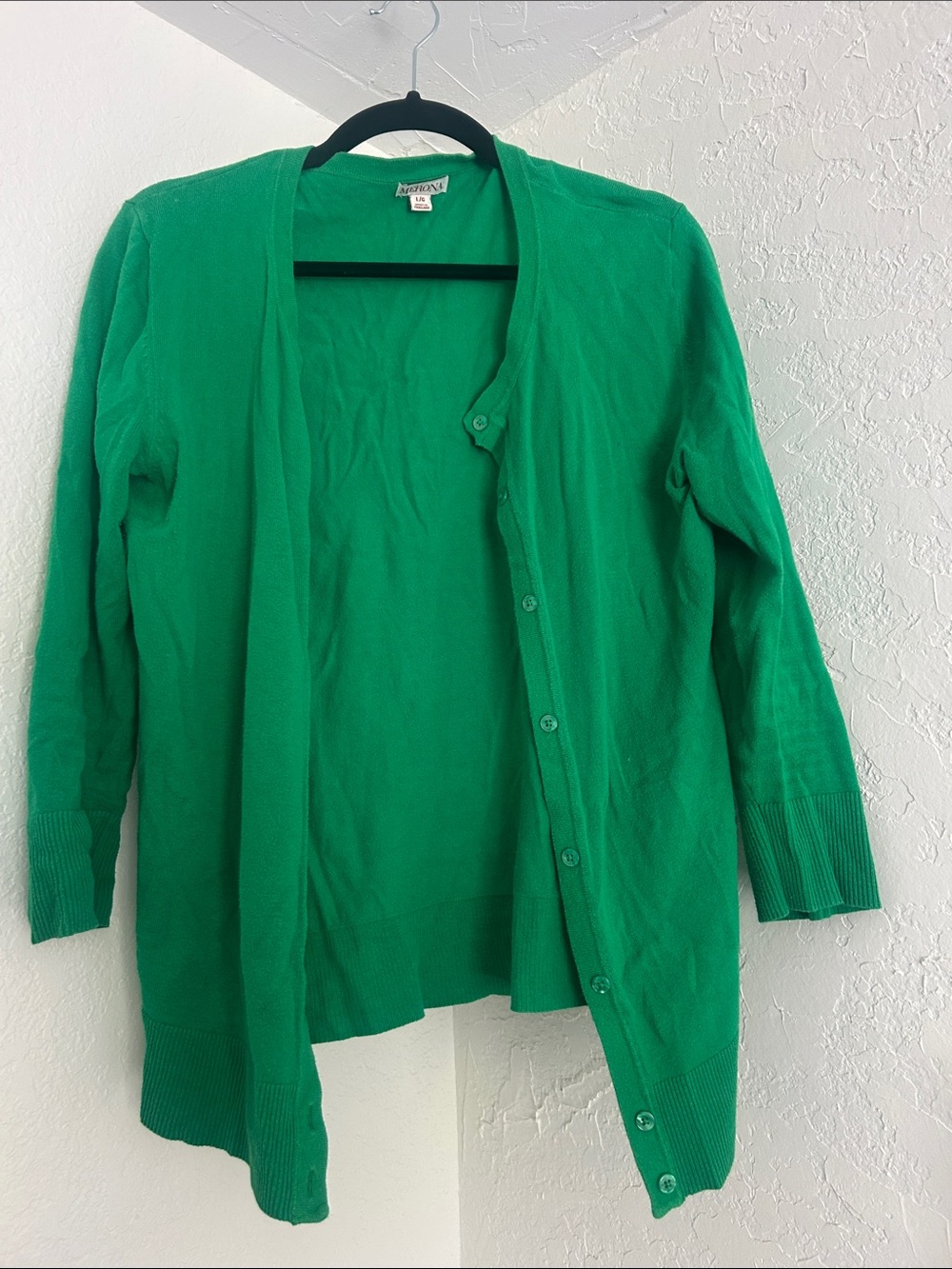 Merona Kelly Green Lightweight Button Cardigan